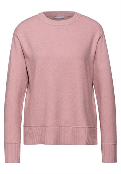 Rundhals Pullover powder pink mel.