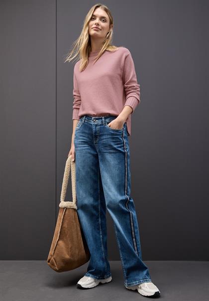 Rundhals Pullover powder pink mel.