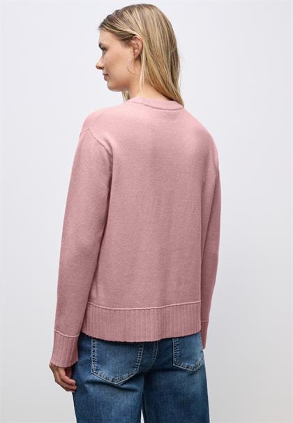 Rundhals Pullover powder pink mel.