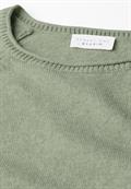 Rundhals-Pullover slate green mel.