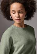 Rundhals-Pullover slate green mel.