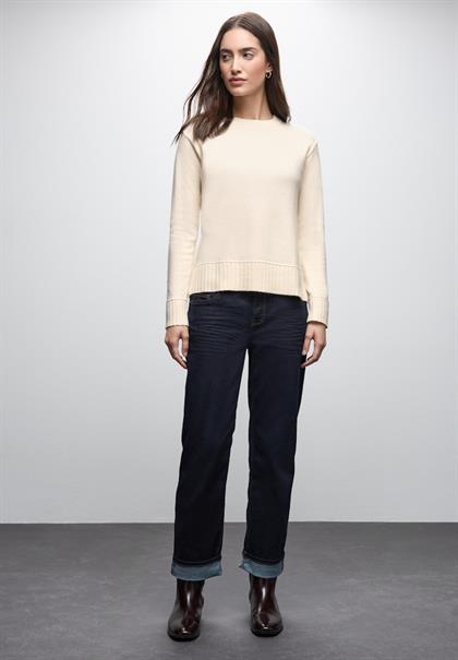 Rundhals Pullover soft beige