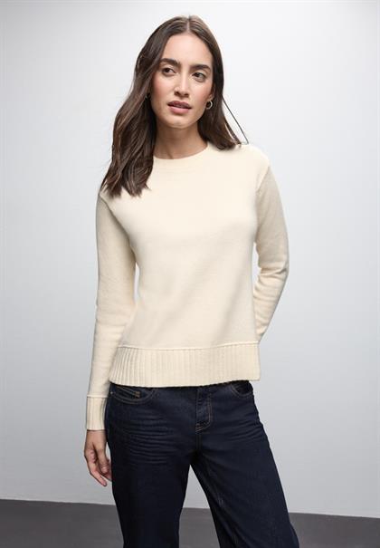 Rundhals Pullover soft beige