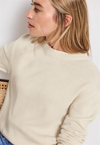 Rundhals Pullover tusk cream