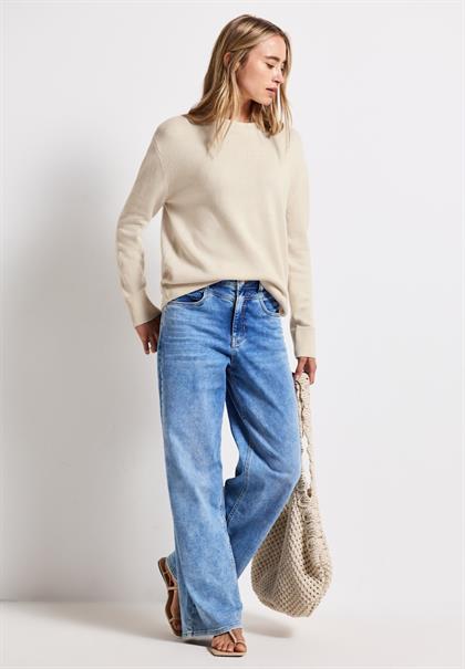 Rundhals Pullover tusk cream
