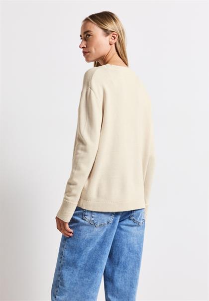 Rundhals Pullover tusk cream