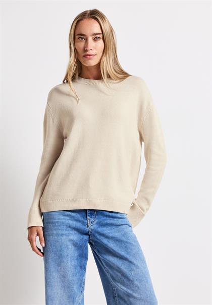 Rundhals Pullover tusk cream