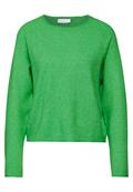 Rundhals-Pullover vivid green mel.
