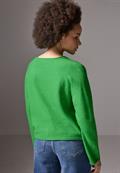 Rundhals-Pullover vivid green mel.