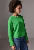 Rundhals-Pullover vivid green mel.
