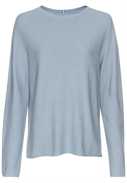 Rundhals Sweatshirt aus reiner Baumwolle soft blue