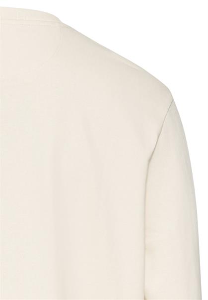 Rundhals Sweatshirt mit Brusttasche creme