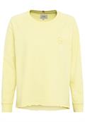 Rundhals Sweatshirt mit tonalem Rubber Print limoncello