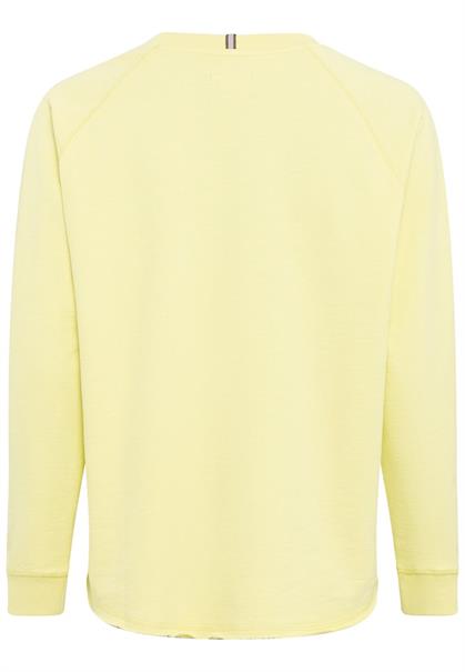 Rundhals Sweatshirt mit tonalem Rubber Print limoncello