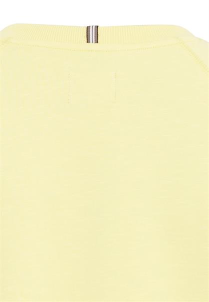Rundhals Sweatshirt mit tonalem Rubber Print limoncello