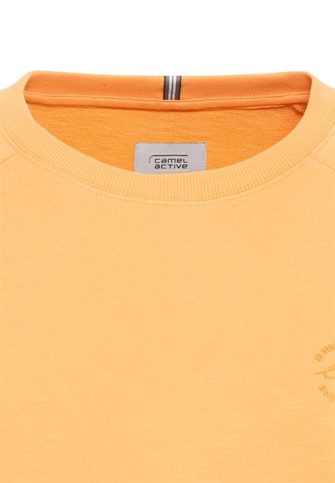 rundhals-sweatshirt-mit-tonalem-rubber-print-mandarine