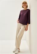 Rundhals Sweatshirt mulberry red