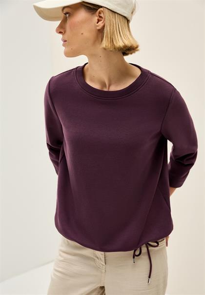 Rundhals Sweatshirt mulberry red
