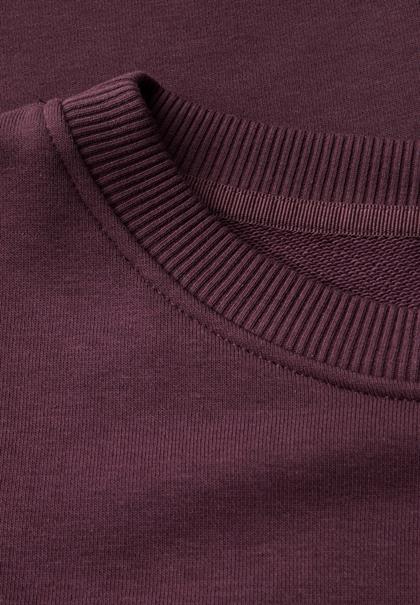 Rundhals Sweatshirt mulberry red
