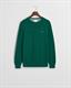 Rundhalspullover aus Baumwoll-Piqué deep forest green