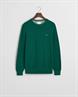 Rundhalspullover aus Baumwoll-Piqué deep forest green