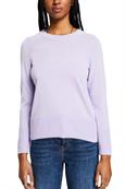 Rundhalspullover aus Baumwolle lavender