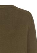 Rundhalspullover aus Feinstrick dark khaki