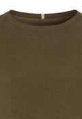Rundhalspullover aus Feinstrick dark khaki