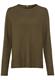 Rundhalspullover aus Feinstrick dark khaki