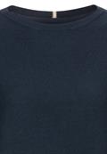 Rundhalspullover aus Feinstrick night blue