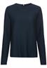 Rundhalspullover aus Feinstrick night blue