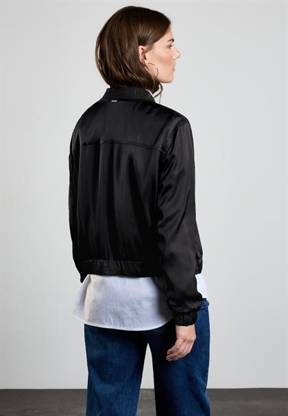 Satin-Blouson black