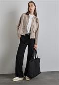 Satin-Blouson breezy beige