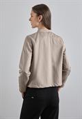 Satin-Blouson breezy beige