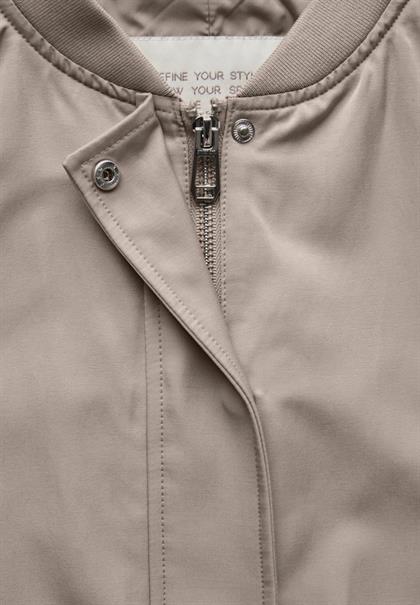 Satin-Blouson breezy beige