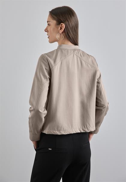 Satin-Blouson breezy beige