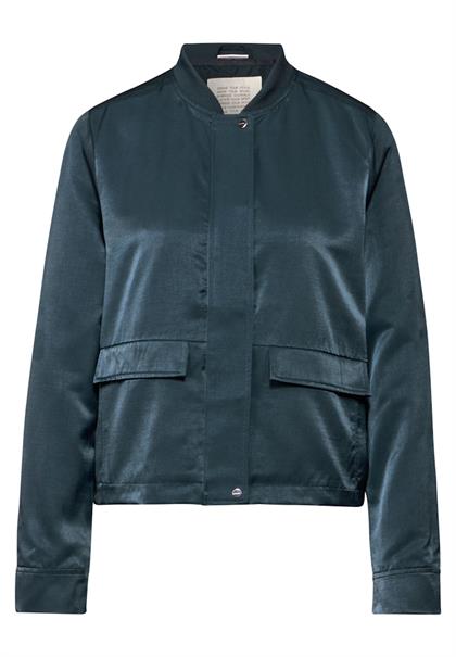 Satin-Blouson cool vintage green