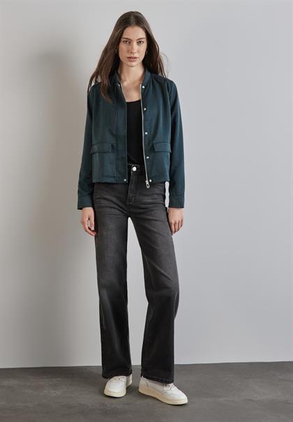 Satin-Blouson cool vintage green