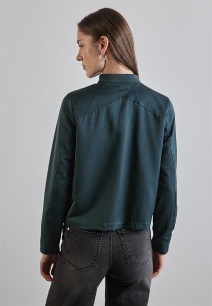Satin-Blouson cool vintage green