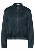 Satin-Blouson hunter green
