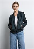 Satin-Blouson hunter green