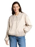 Satin Blouson Jacke mit Bomberkragen sand stone beige