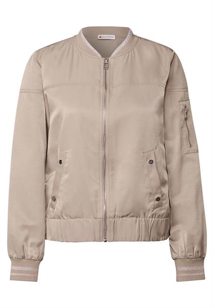 Satin Blouson safari beige