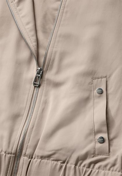 Satin Blouson safari beige