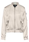 Satin-Blouson smooth sand beige