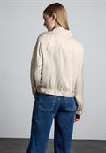 Satin-Blouson smooth sand beige