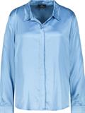 Satin Bluse zum Knöpfen arctic blue
