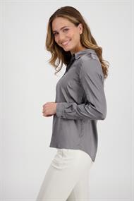 Satin Bluse zum Knöpfen thunder