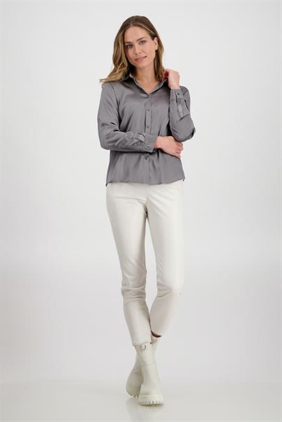 Satin Bluse zum Knöpfen thunder