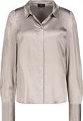 Satin Bluse zum Knöpfen toffee